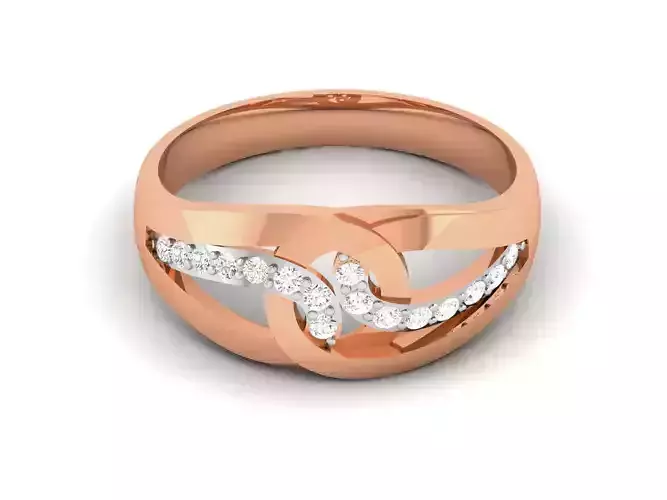 Diamond Band Ring 3dm render detail 