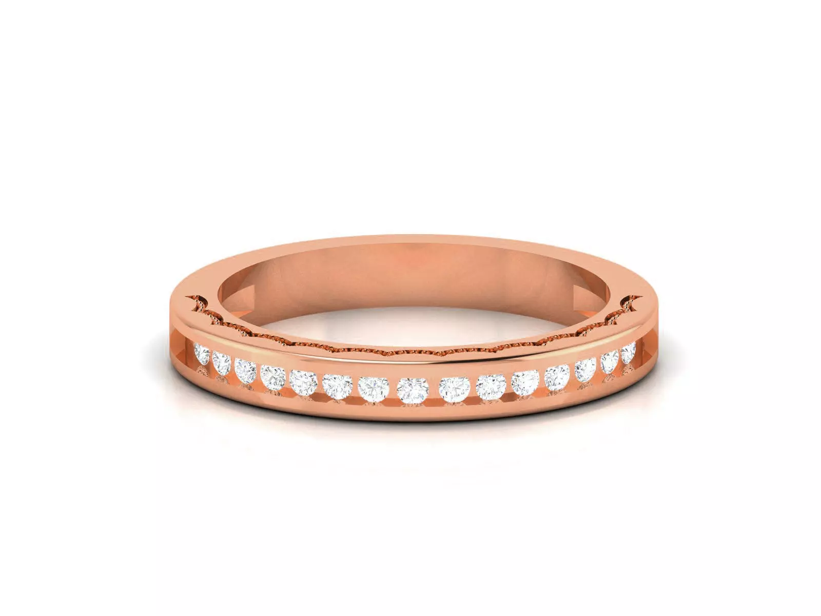 Diamond Band Ring 3dm render detail  3D print model_0