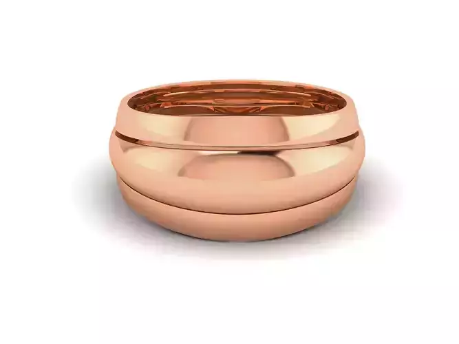 Plain Gold Band Ring 3dm render detail 