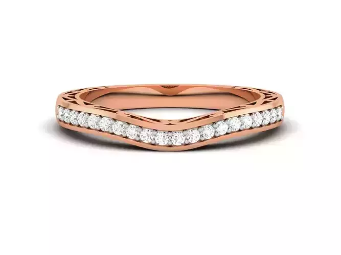 Diamond Band Ring 3dm render detail 