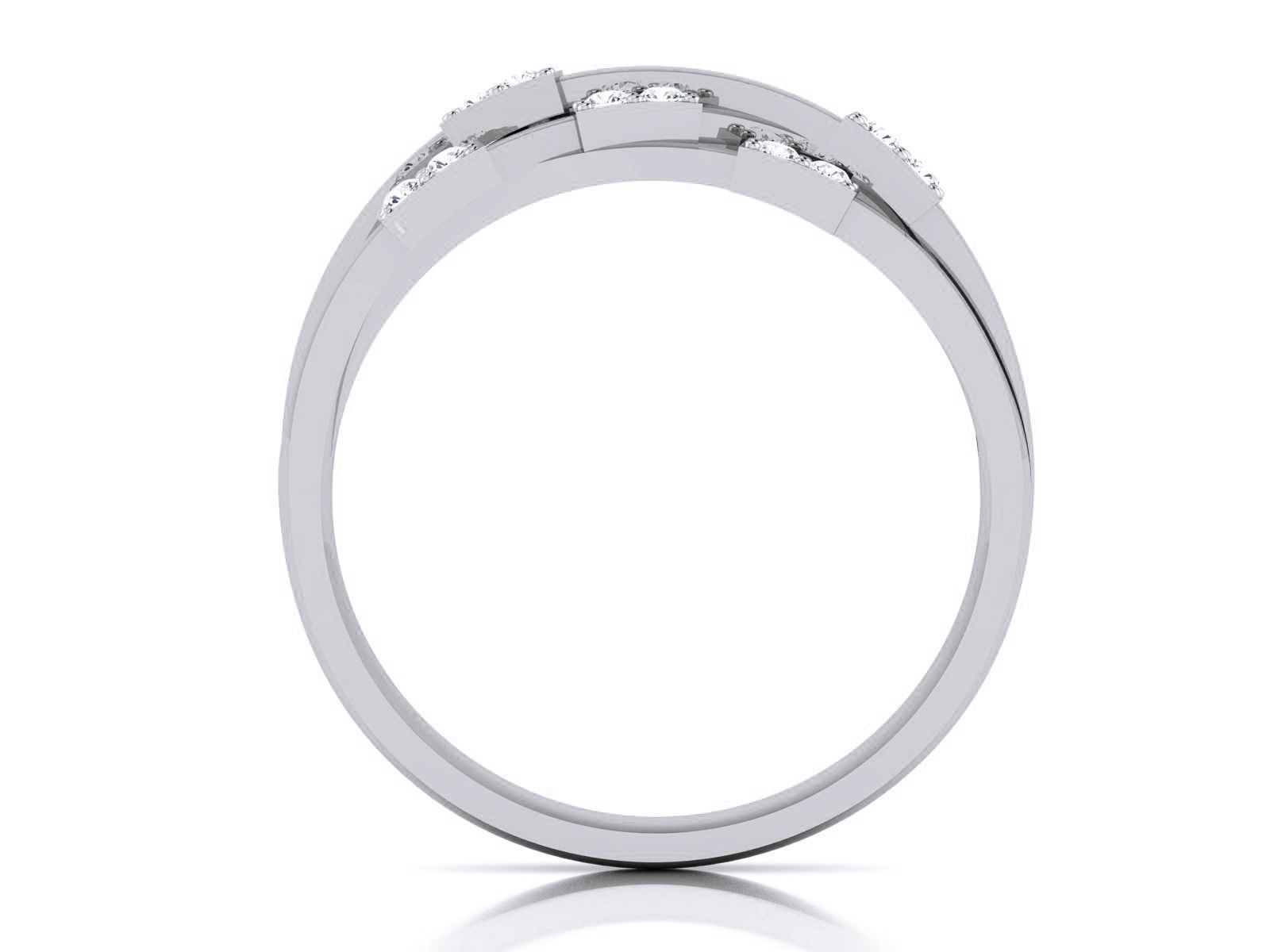 Diamond Band Ring 3dm render detail 3D print model_5