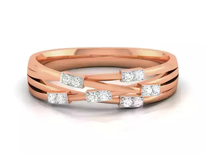 Diamond Band Ring 3dm render detail 