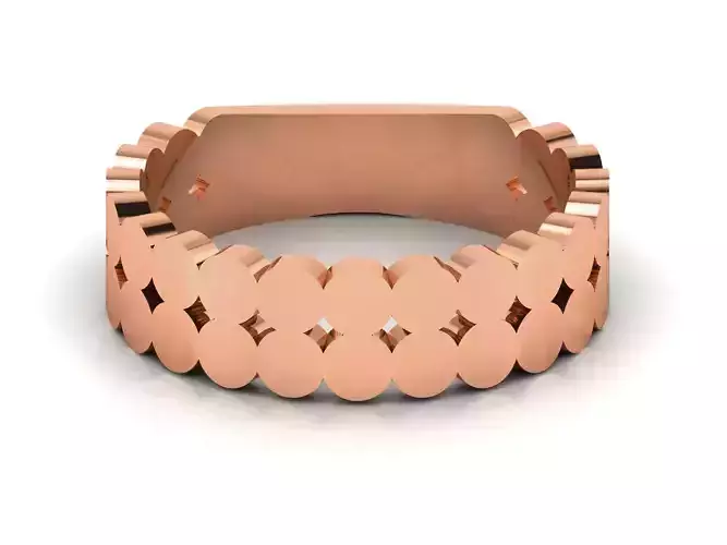 Plain Gold Band Ring 3dm render detail 