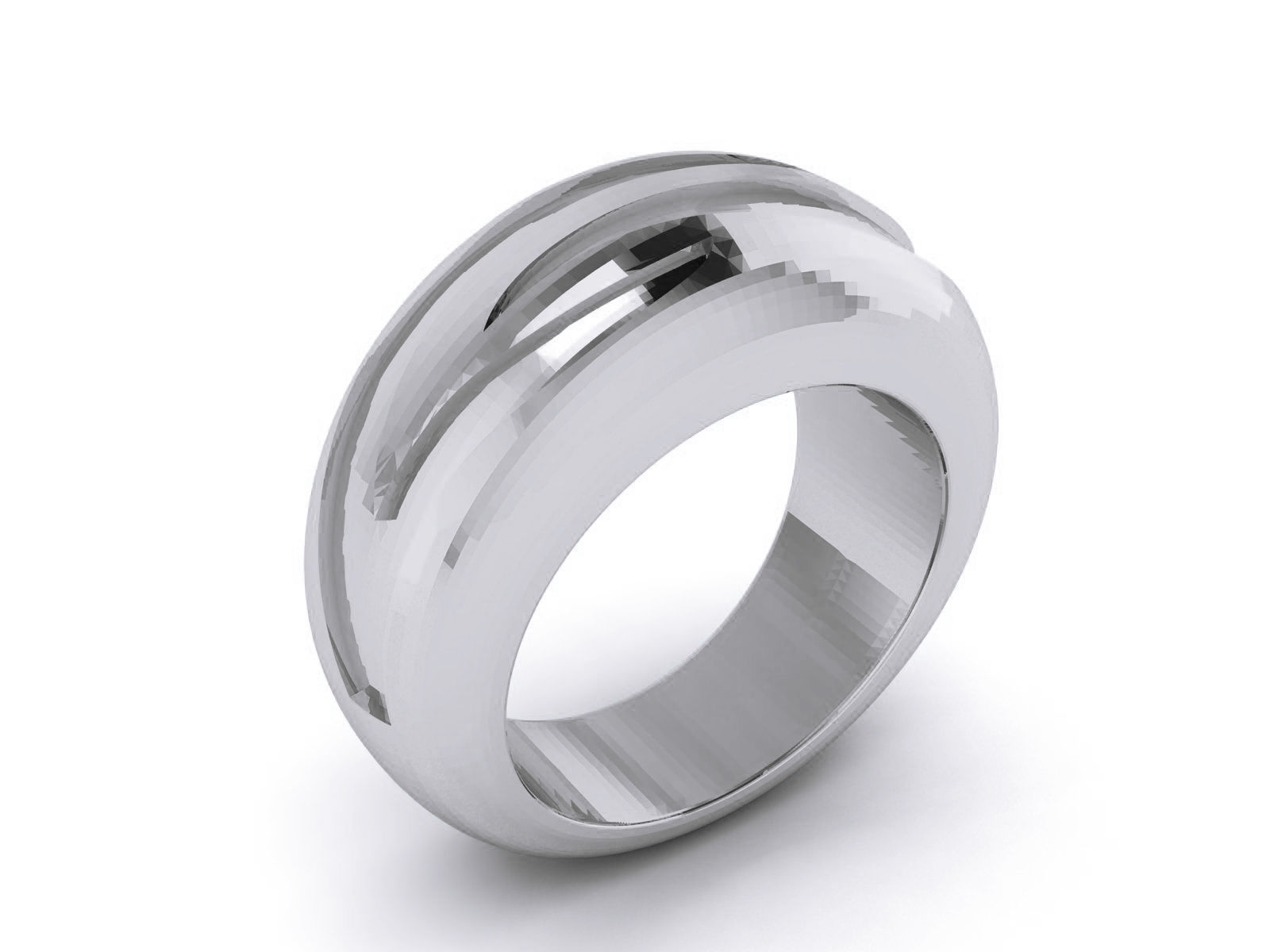 Plain Gold Band Ring 3dm render detail 3D print model_12