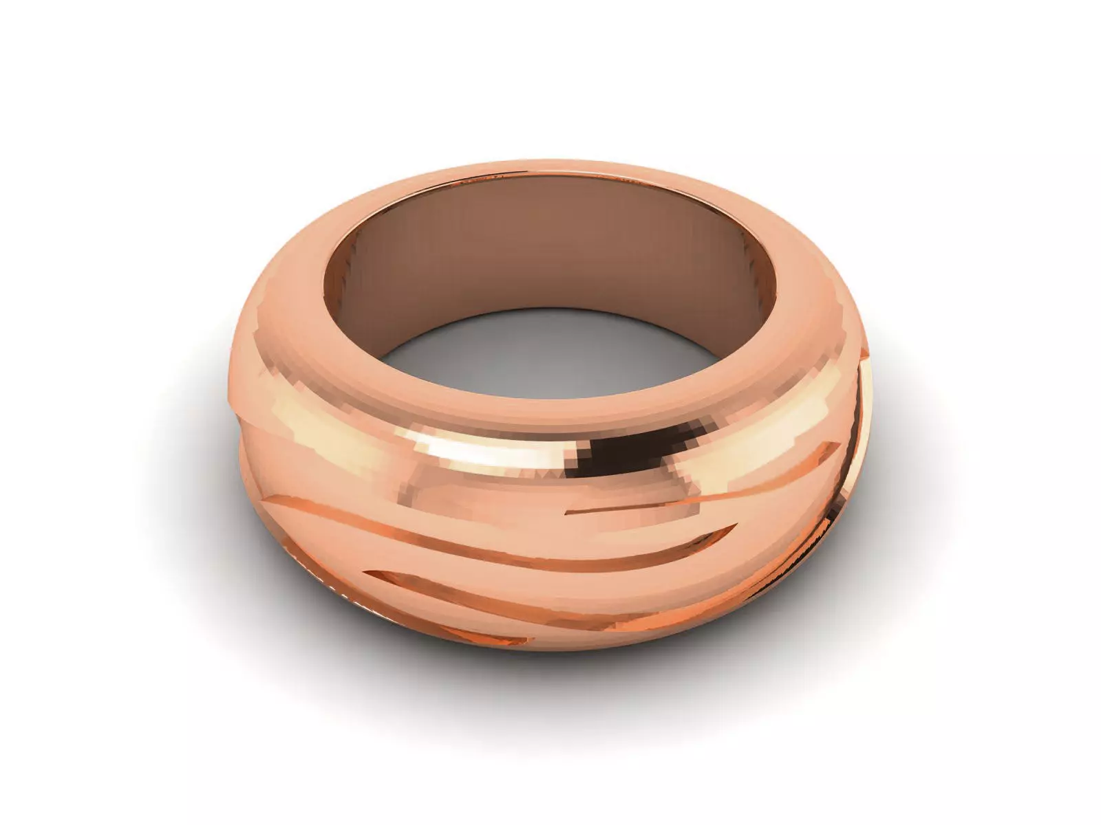 Plain Gold Band Ring 3dm render detail 3D print model_0