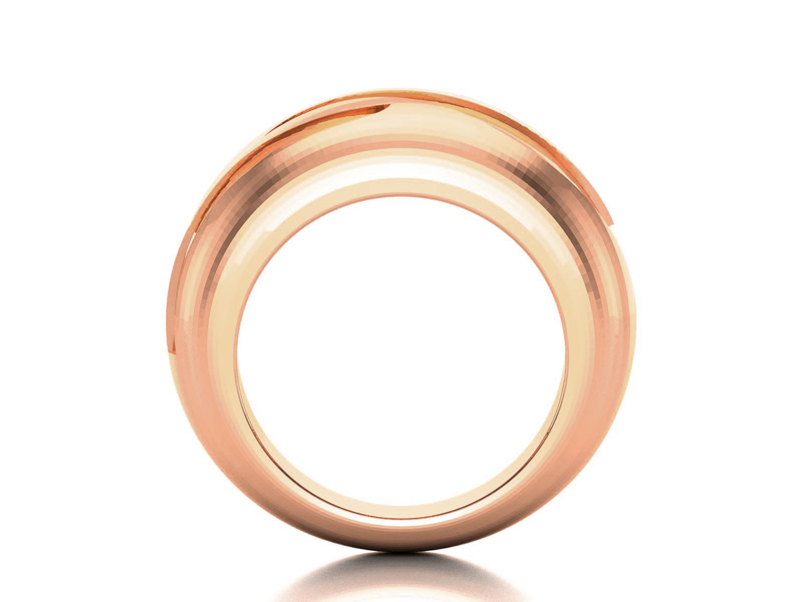 Plain Gold Band Ring 3dm render detail 3D print model_16