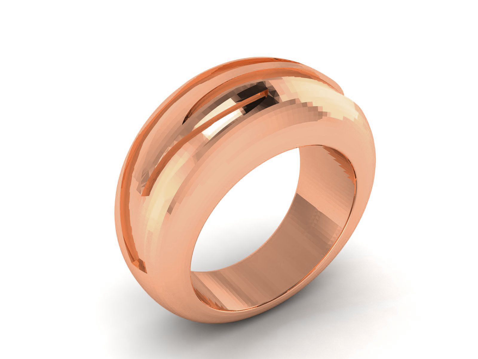 Plain Gold Band Ring 3dm render detail 3D print model_13