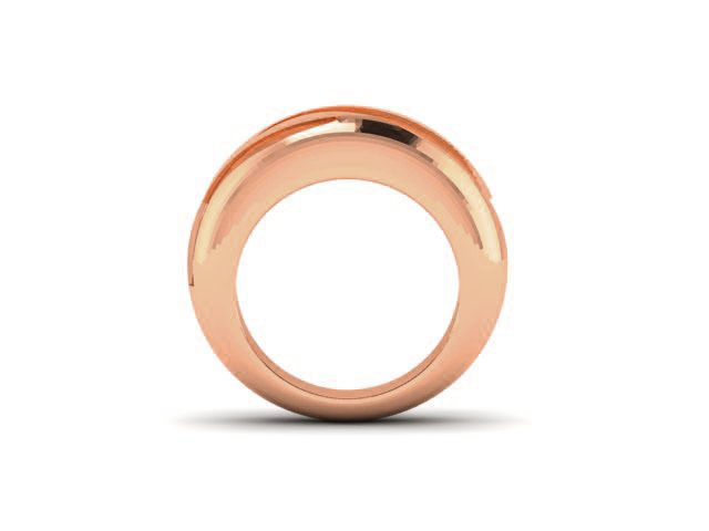 Plain Gold Band Ring 3dm render detail 3D print model_6