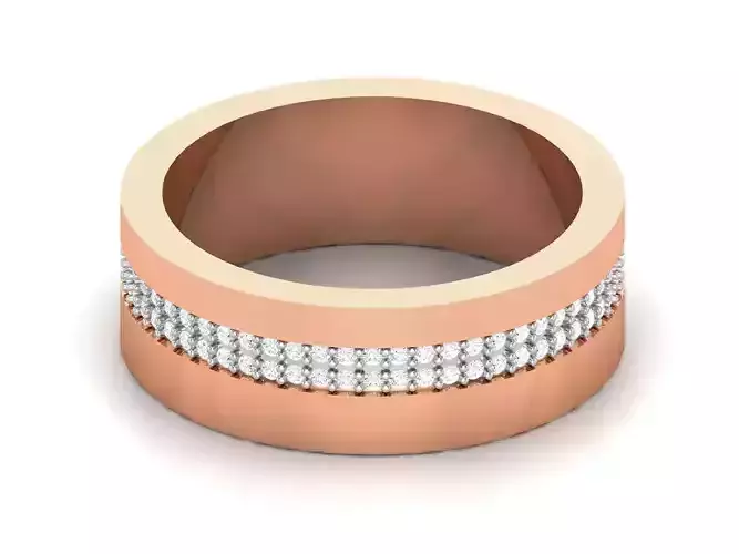 Diamond Band Ring 3dm render detail 