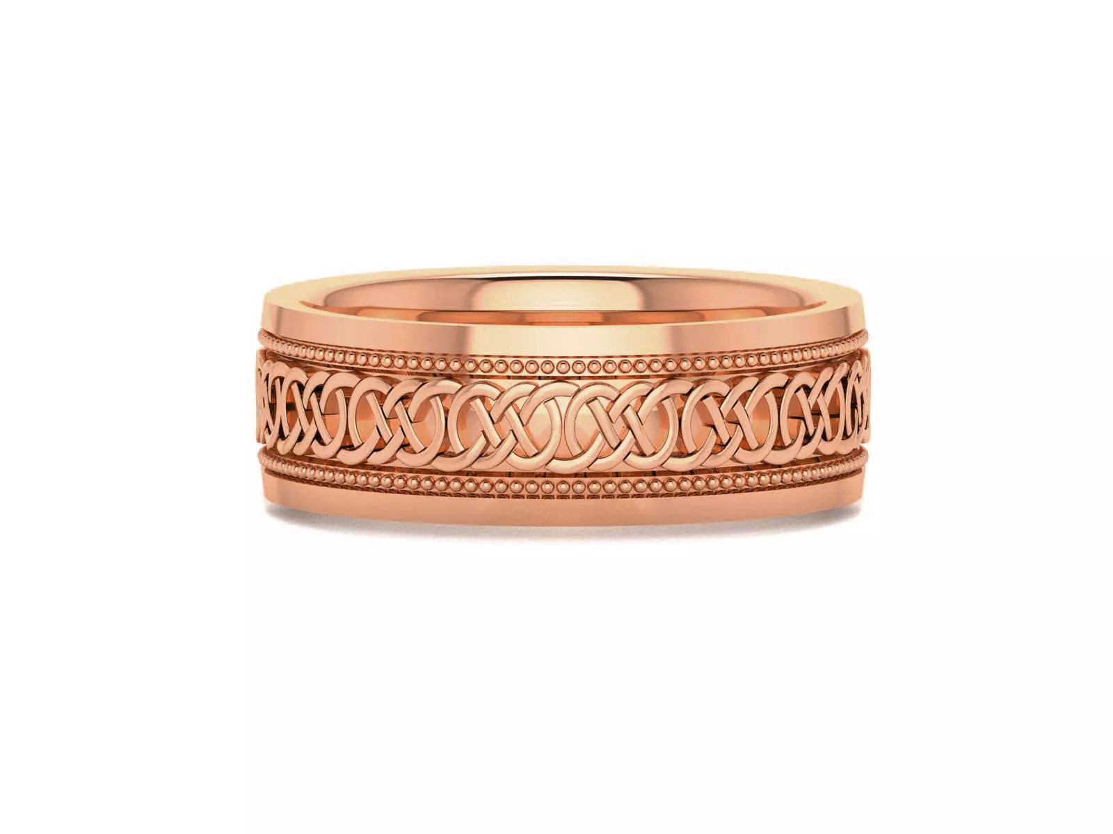 Plain Gold Band Ring 3dm render detail 3D print model_0