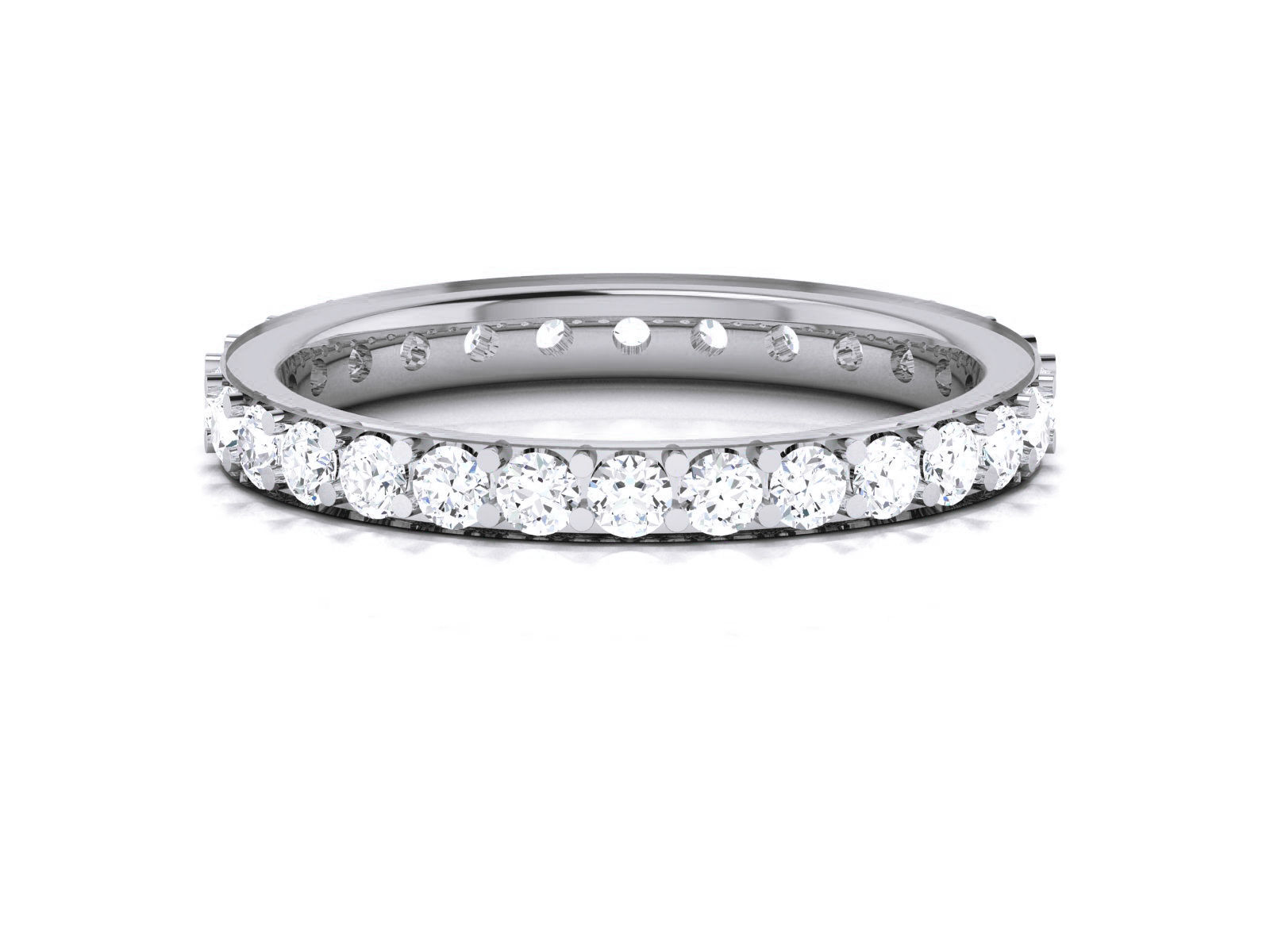 Diamond Band Ring 3dm render detail 3D print model_6