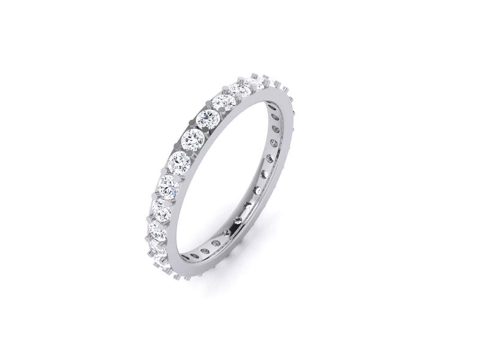 Diamond Band Ring 3dm render detail 3D print model_9