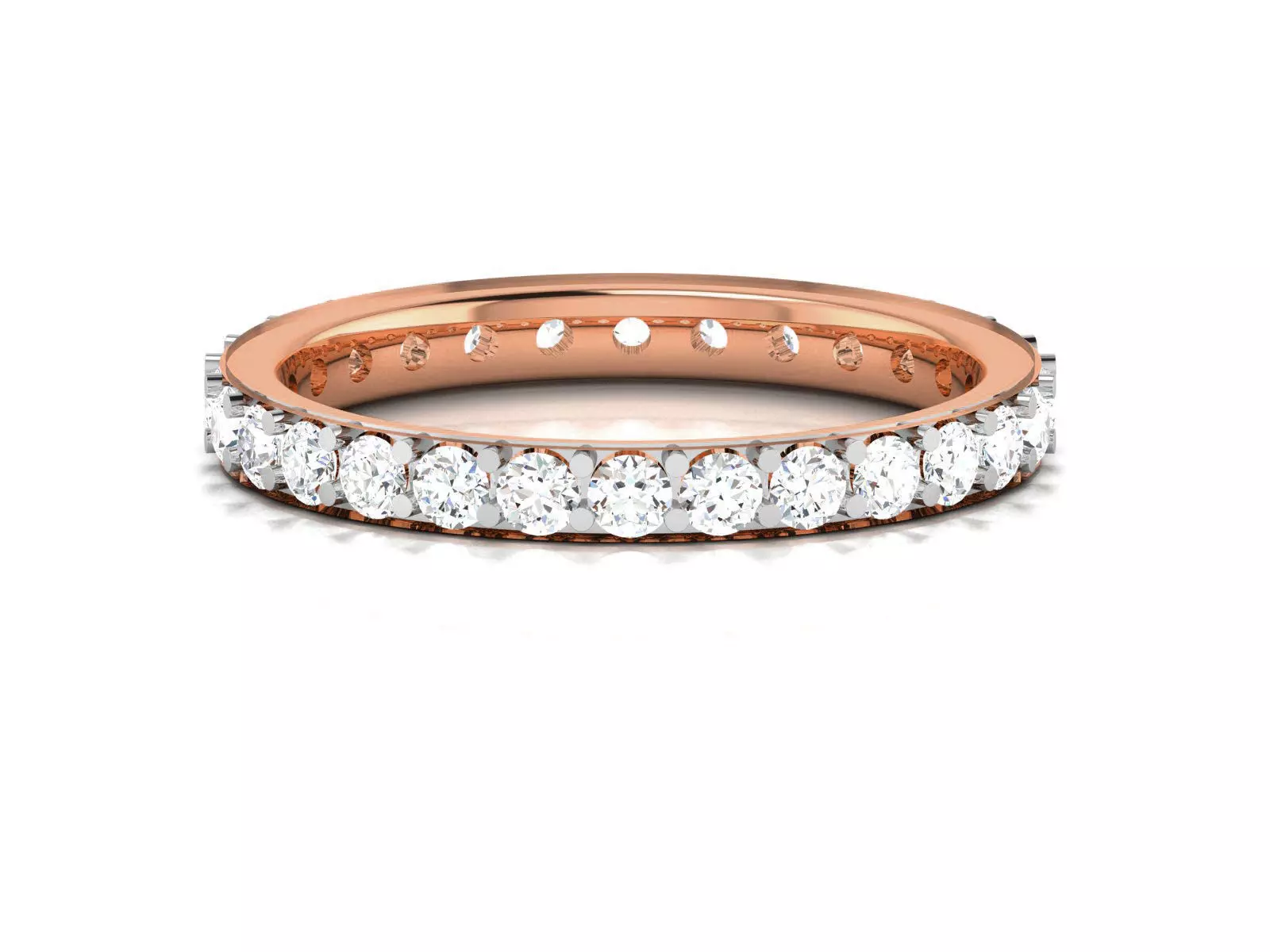 Diamond Band Ring 3dm render detail 3D print model_0