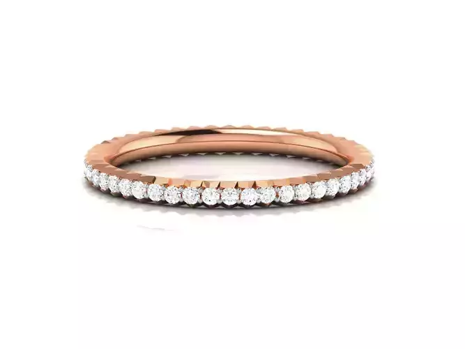 Diamond Band Ring 3dm render detail  3D print model