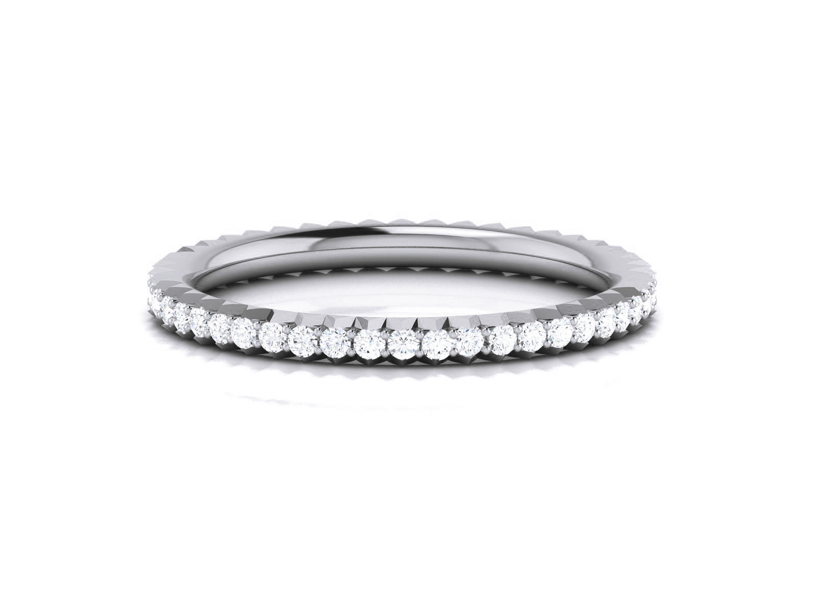 Diamond Band Ring 3dm render detail  3D print model_12