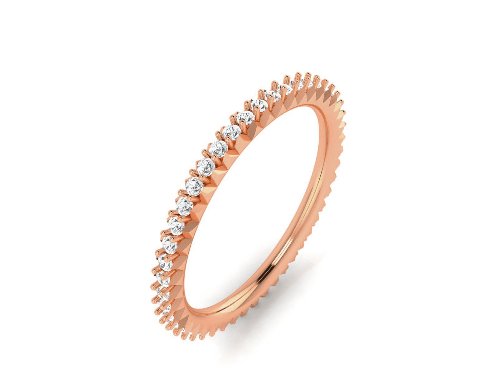 Diamond Band Ring 3dm render detail  3D print model_15