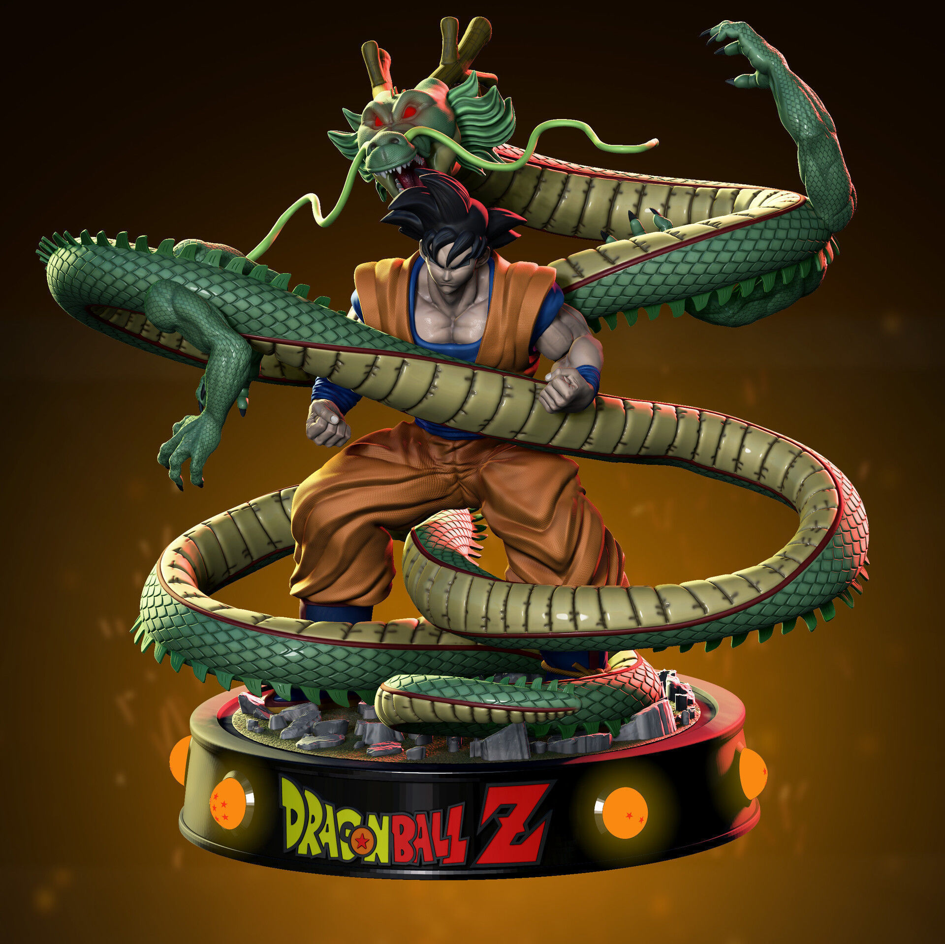 Goku - Impressao 3d 3D print model_1