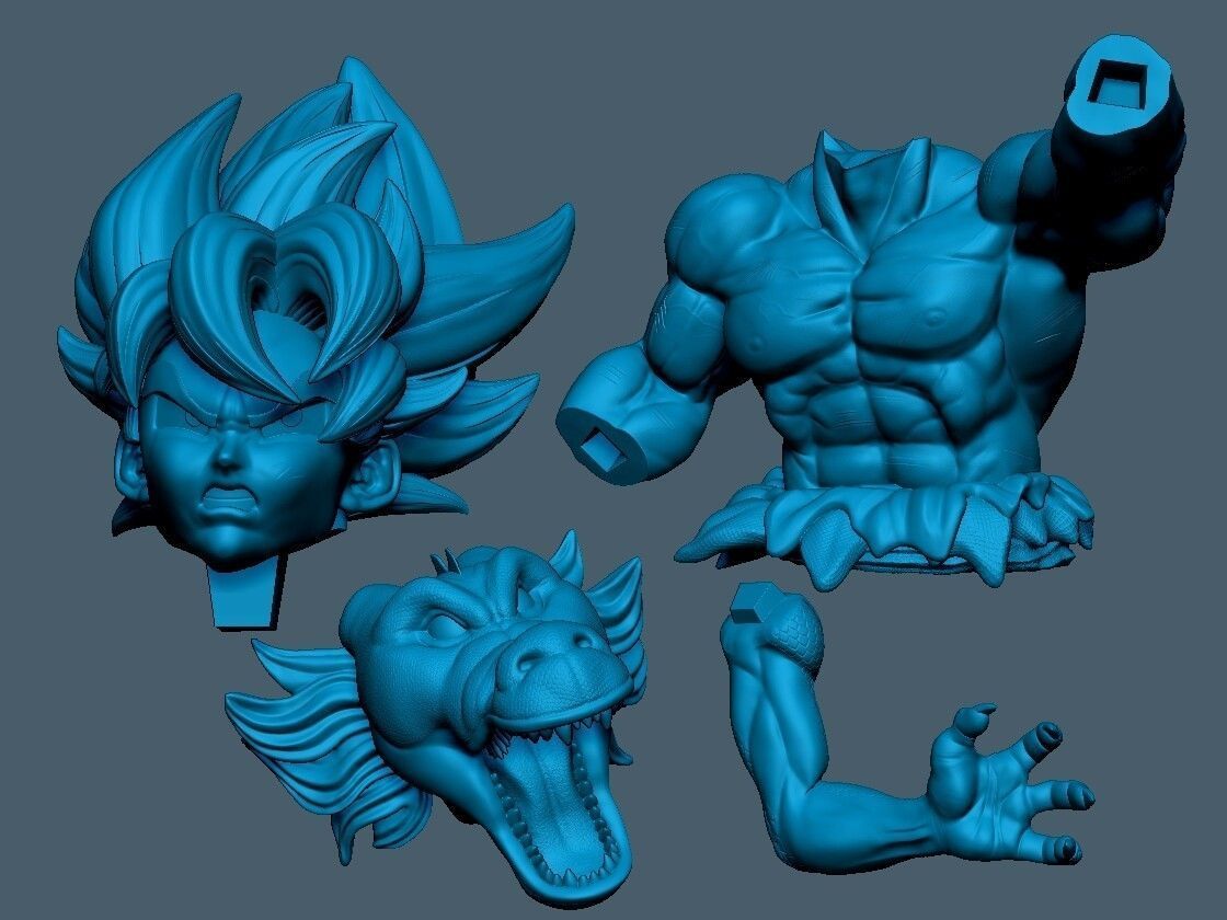 Goku - Impressao 3d 3D print model_4