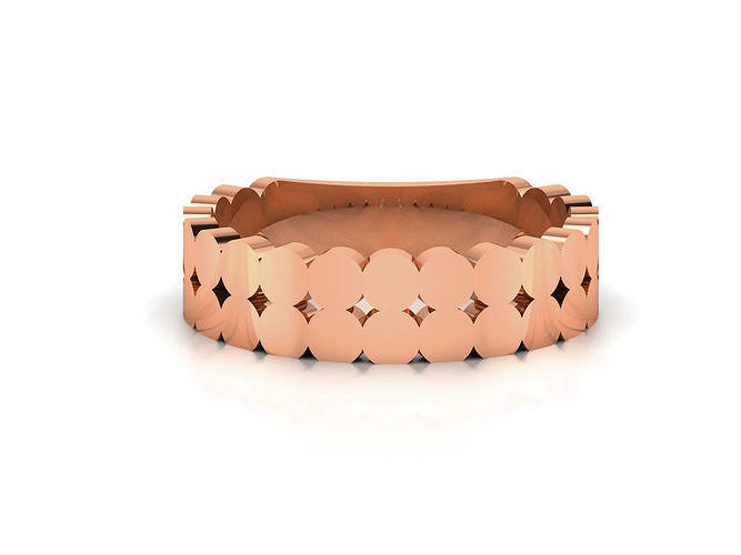 Plain Gold Band Ring 3dm render detail  3D print model