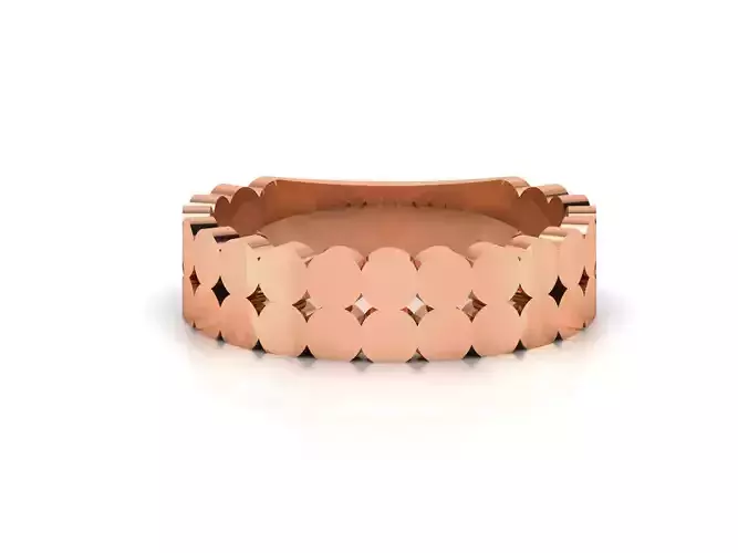 Plain Gold Band Ring 3dm render detail 