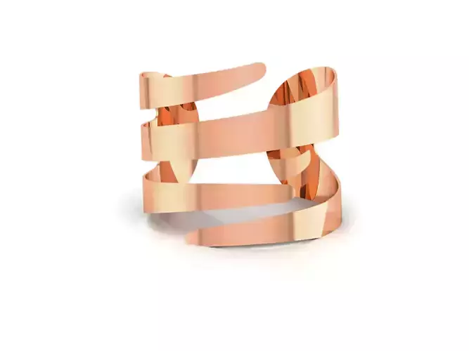 Plain Gold Band Ring 3dm render detail 