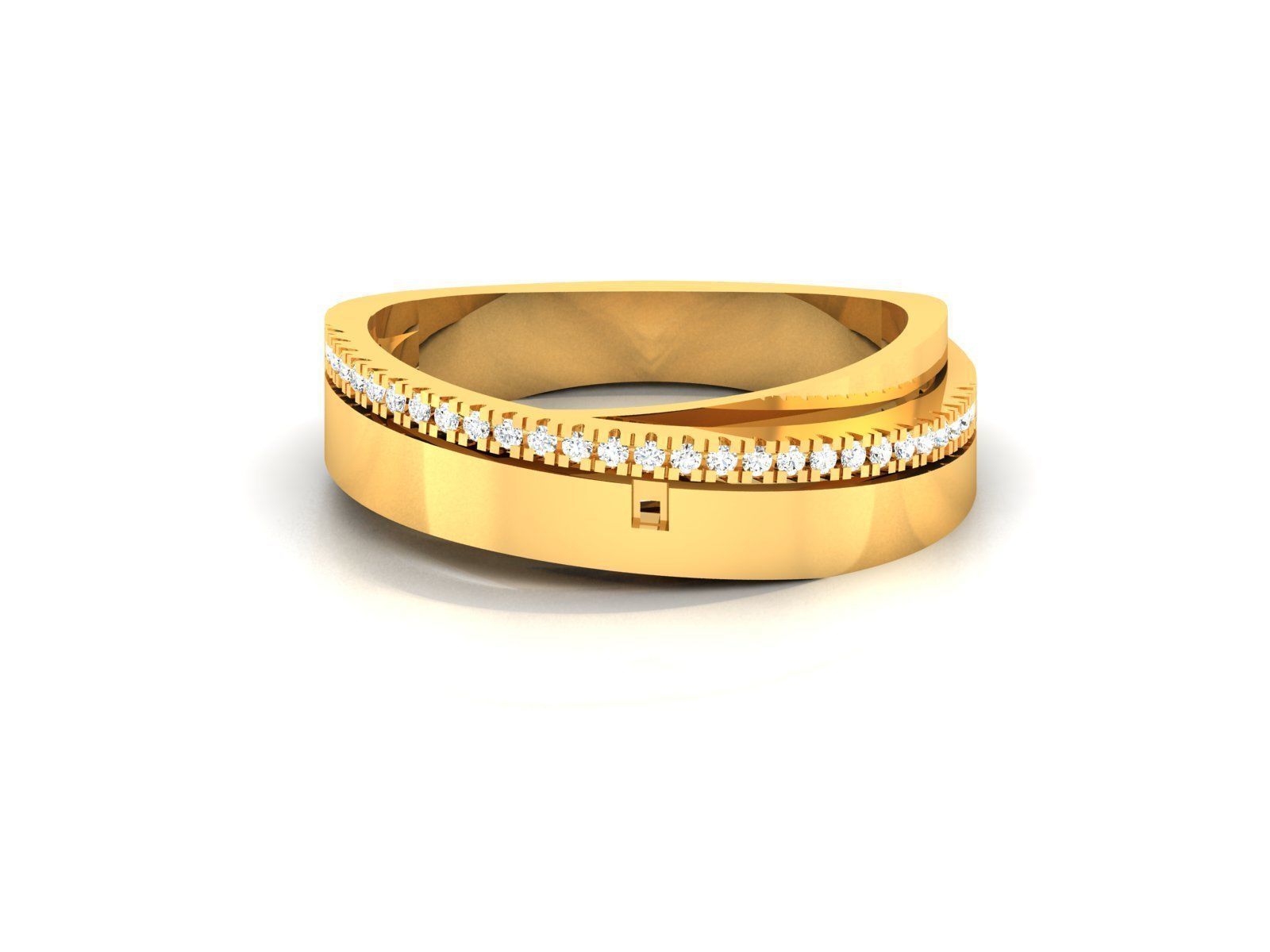 Diamond Band Ring 3dm render detail  3D print model_4