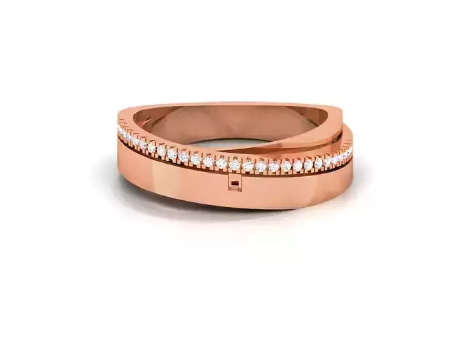 Diamond Band Ring 3dm render detail 