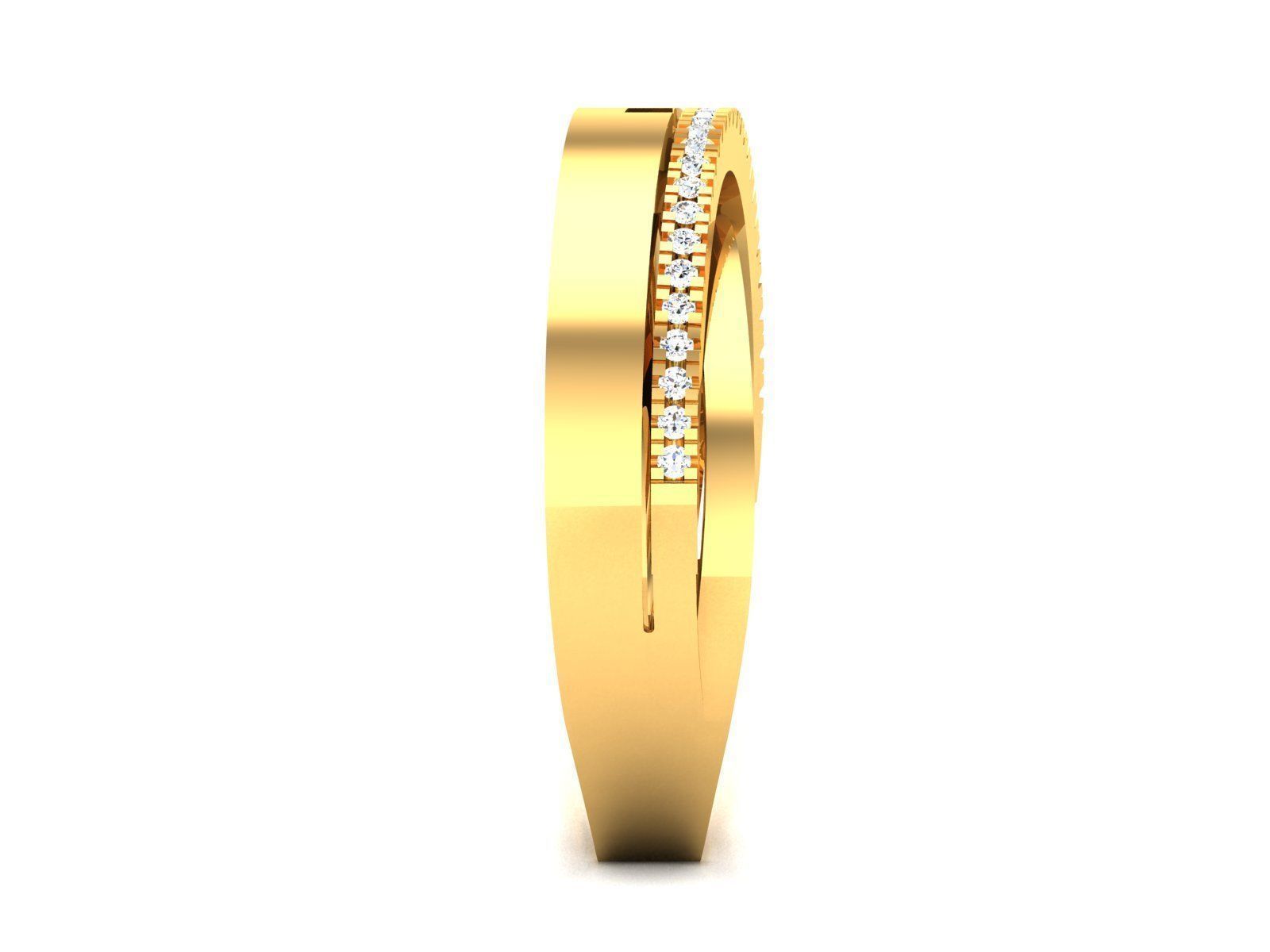 Diamond Band Ring 3dm render detail  3D print model_7
