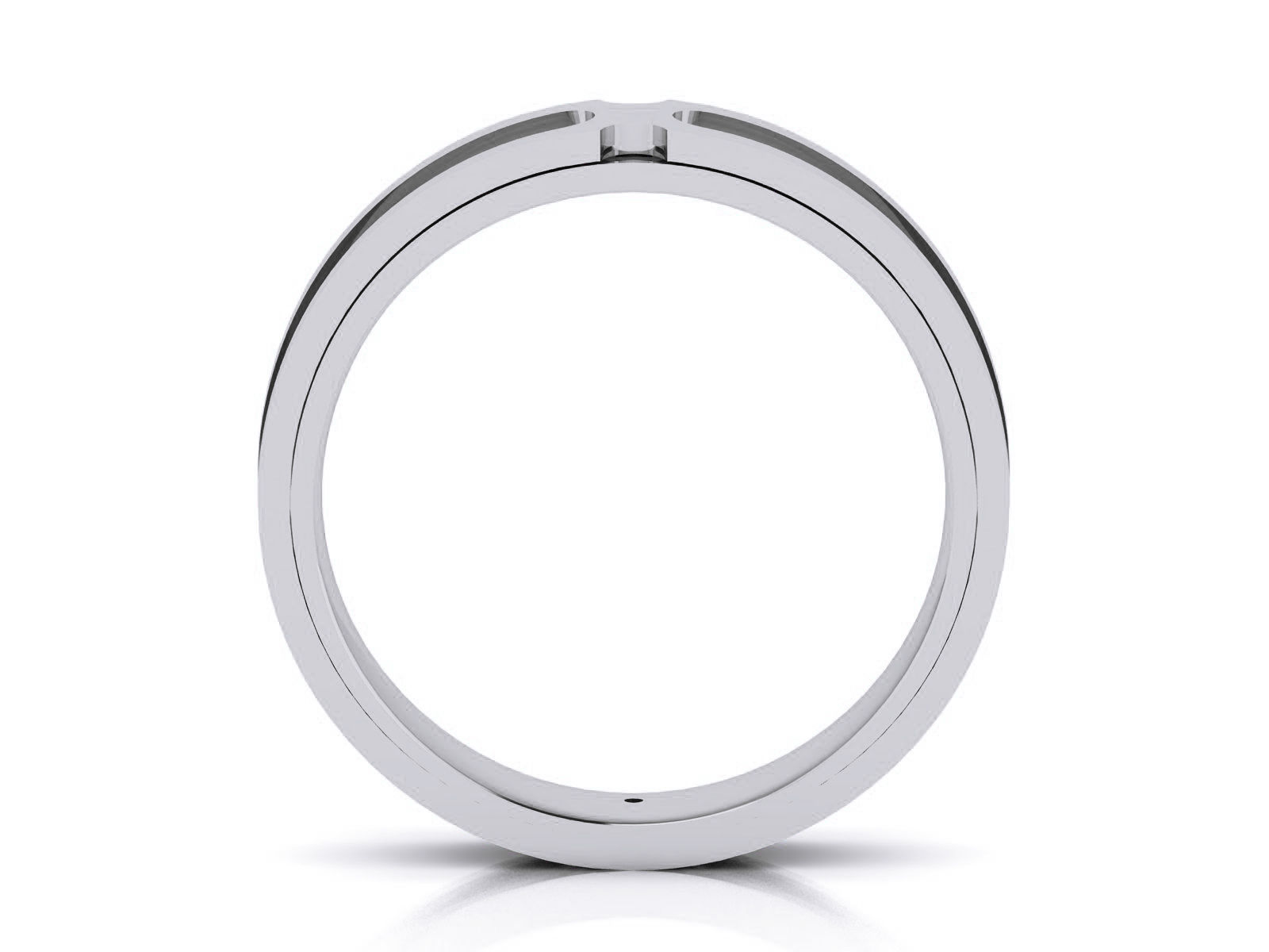 Plain Gold Band Ring 3dm render detail 3D print model_5