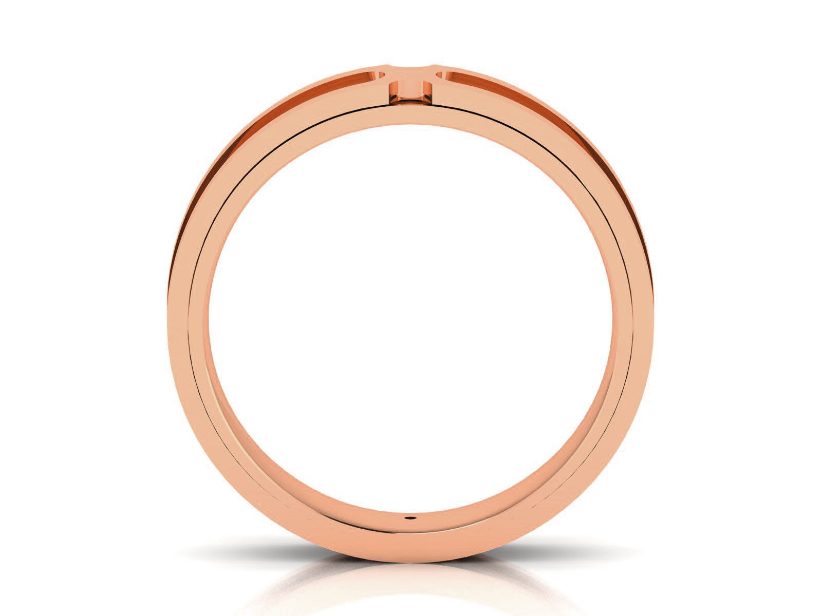 Plain Gold Band Ring 3dm render detail 3D print model_6