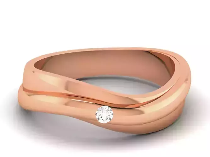 Diamond Band Ring 3dm render detail  3D print model