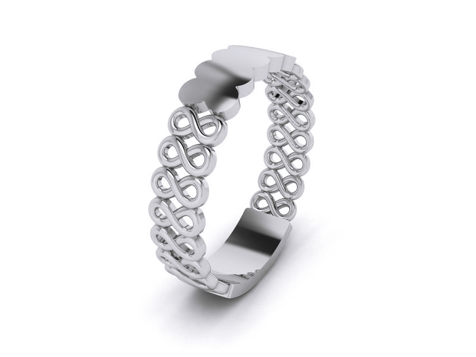 Plain Gold Band Ring 3dm render detail  3D print model_2