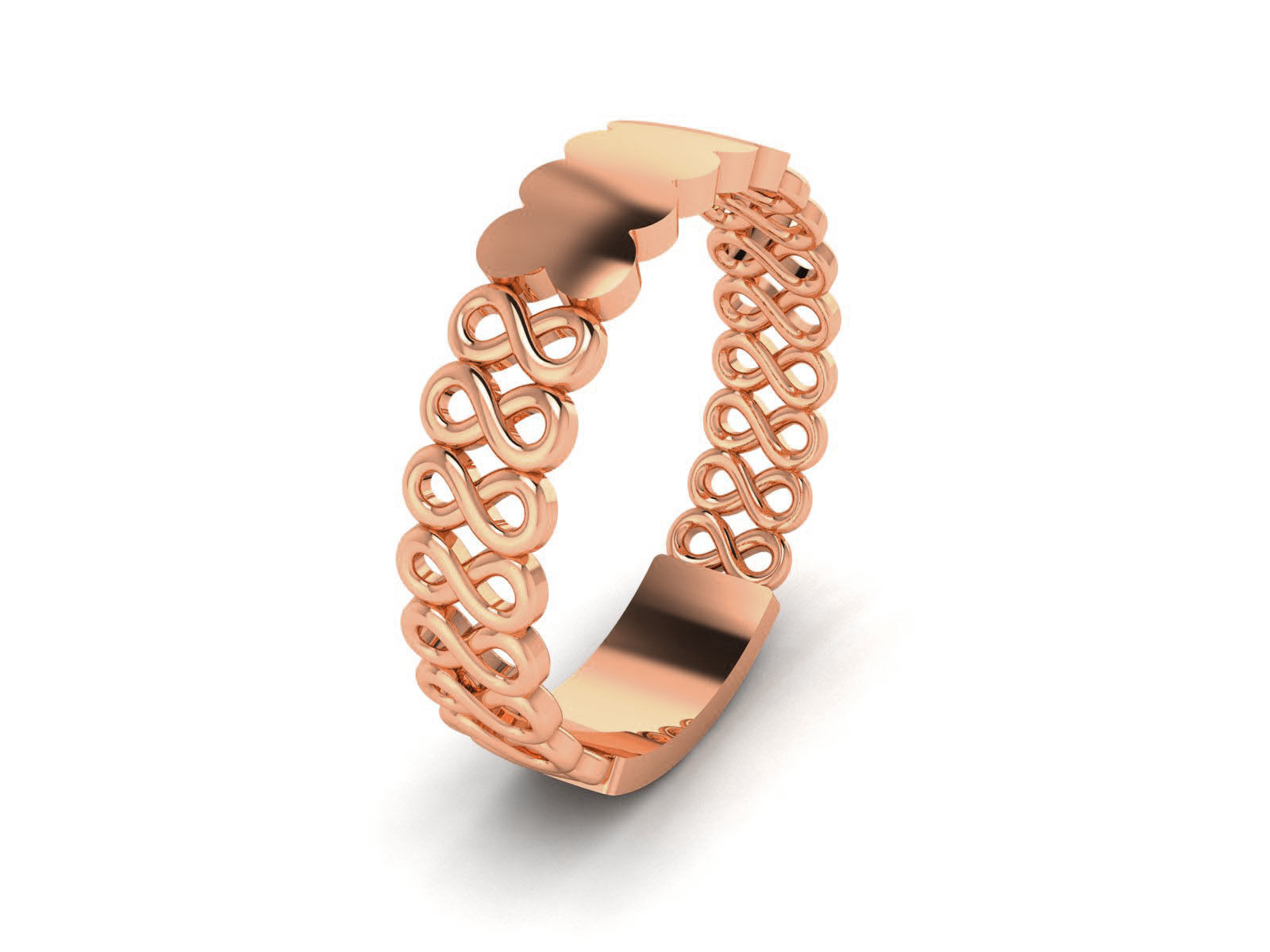 Plain Gold Band Ring 3dm render detail  3D print model_3