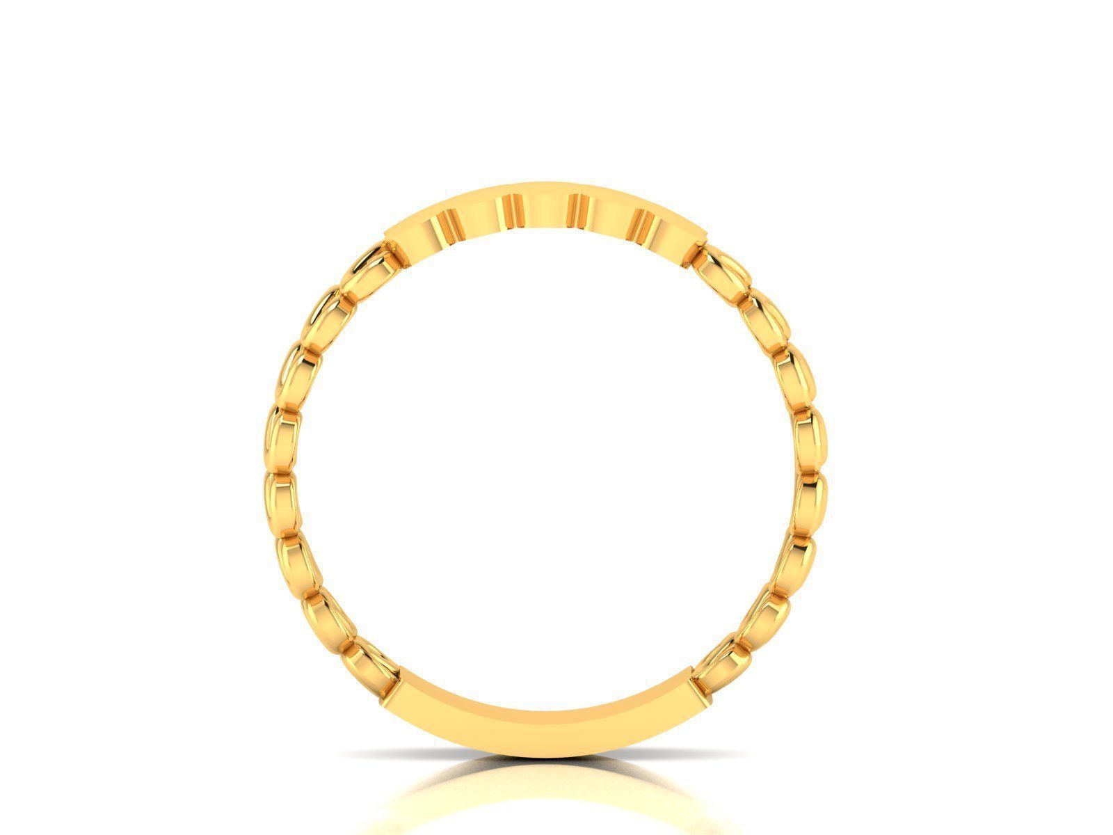 Plain Gold Band Ring 3dm render detail  3D print model_4