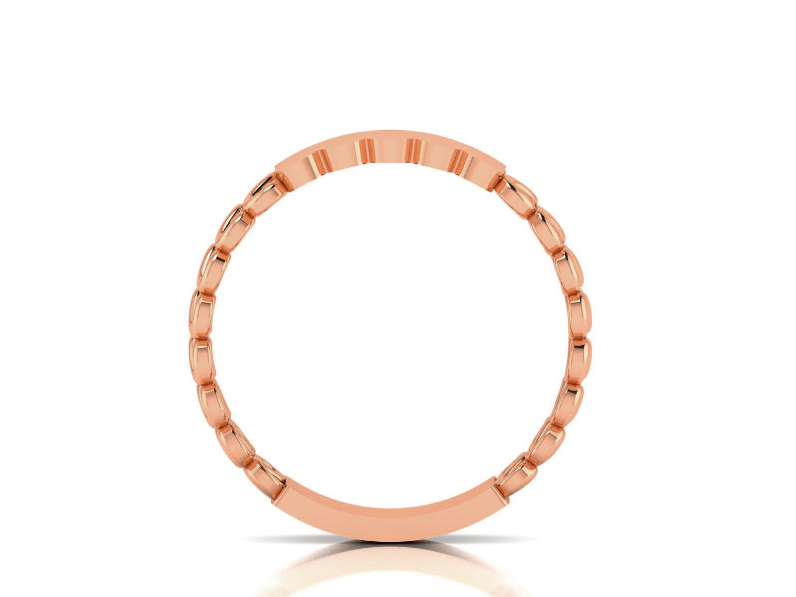 Plain Gold Band Ring 3dm render detail  3D print model_6