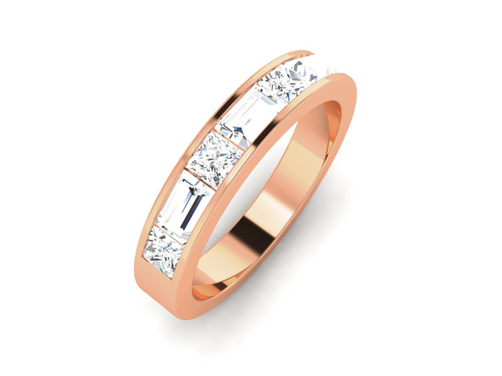 Diamond Band Ring 3dm render detail 3D print model_2