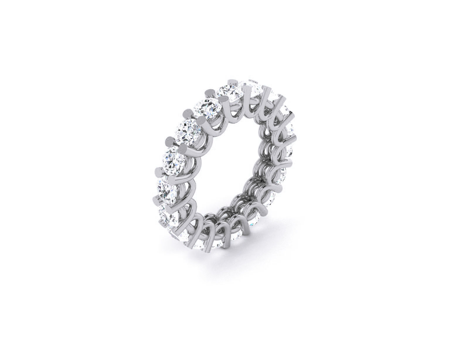 Diamond Band Ring 3dm render detail 3D print model_9