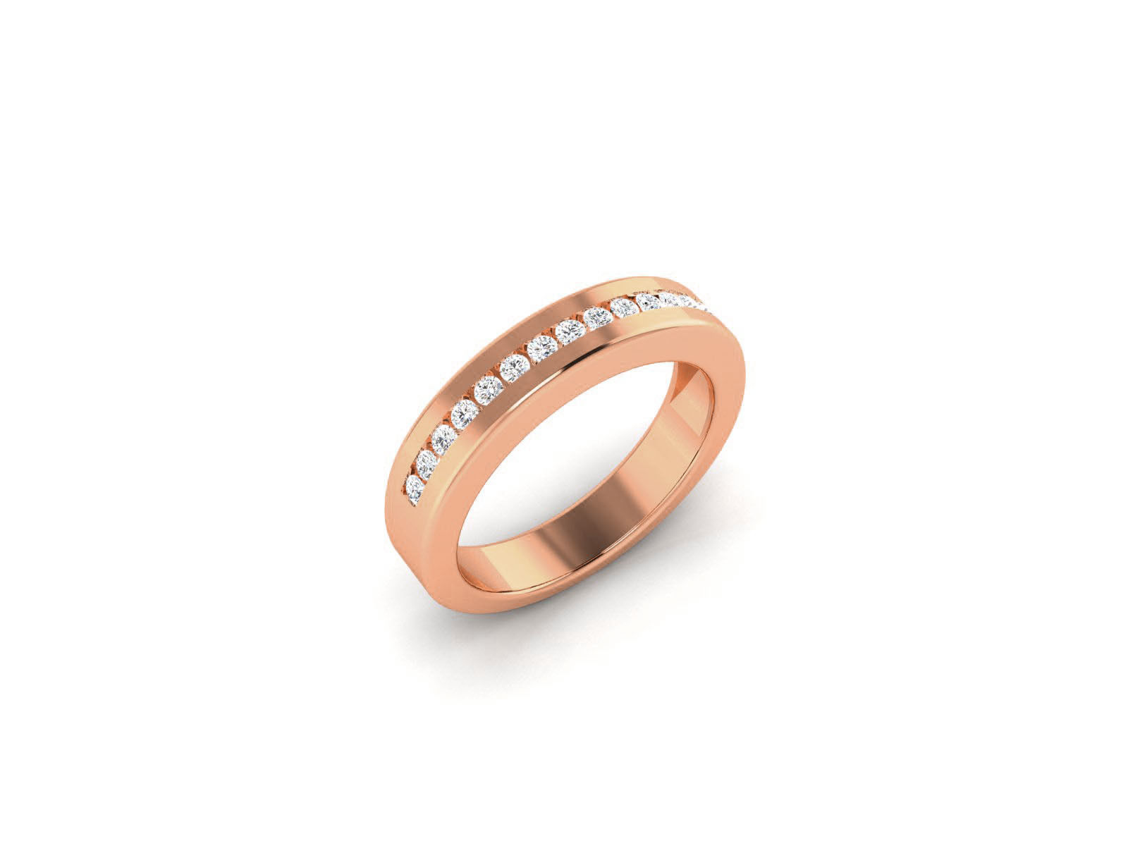 Diamond Band Ring 3dm render detail  3D print model_12
