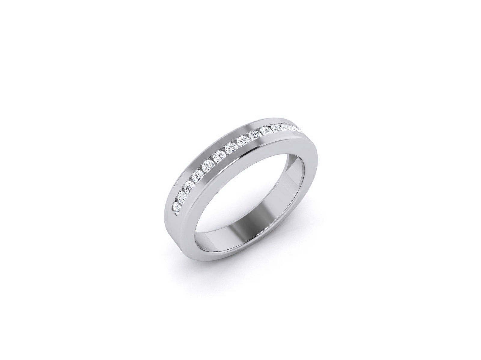 Diamond Band Ring 3dm render detail  3D print model_11