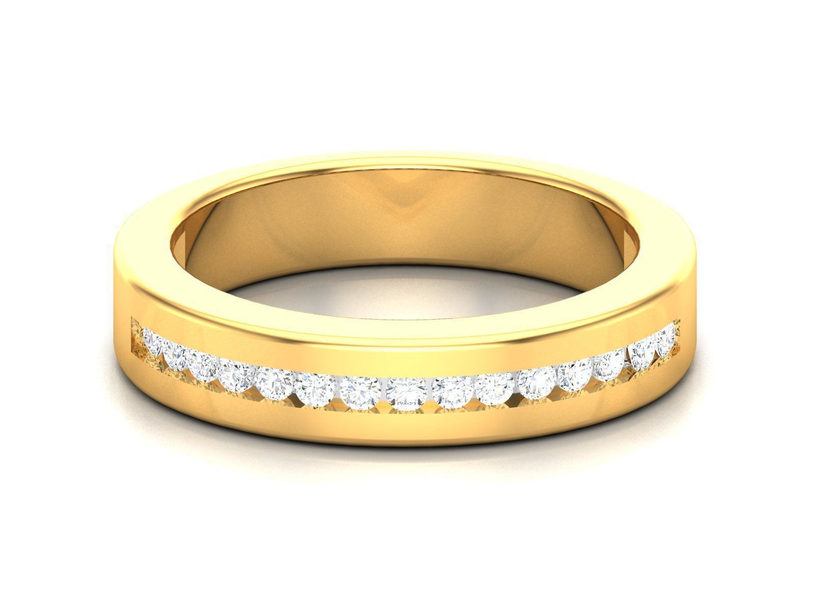 Diamond Band Ring 3dm render detail  3D print model_8