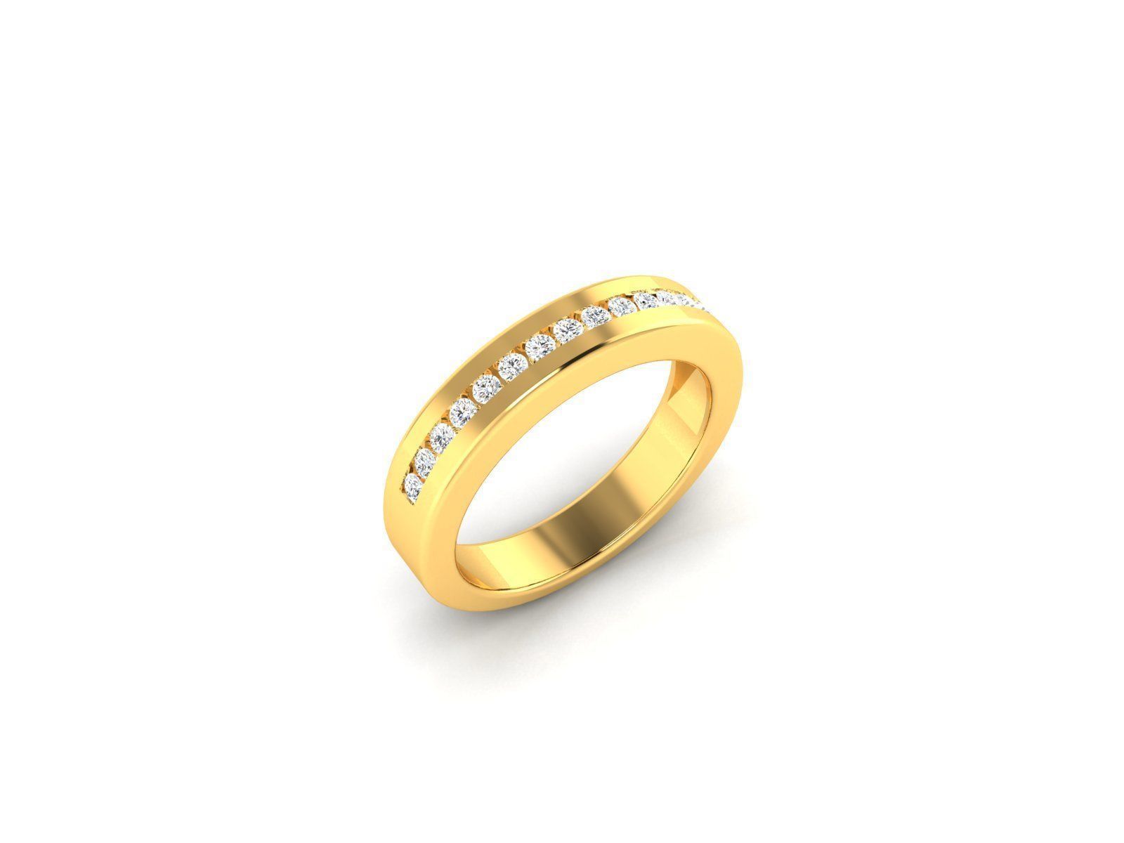 Diamond Band Ring 3dm render detail  3D print model_10