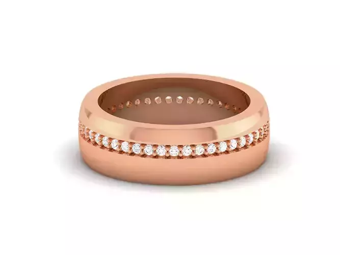 Diamond Band Ring 3dm render detail  3D print model