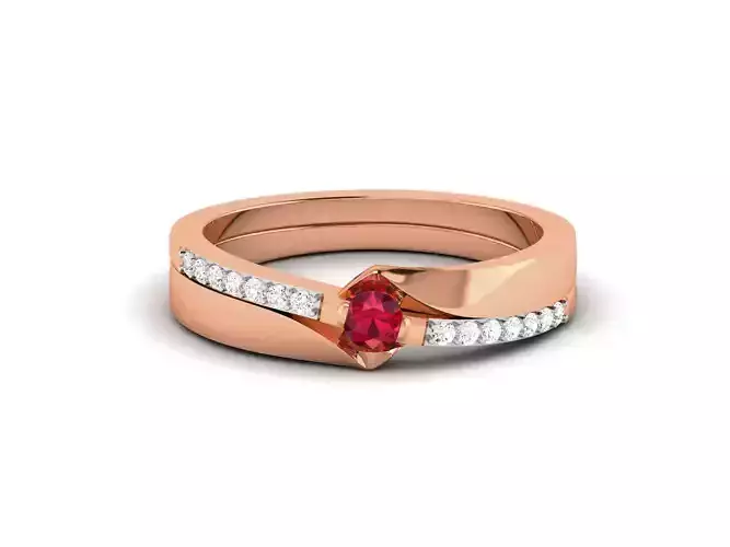Diamond Band Ring 3dm render detail  3D print model