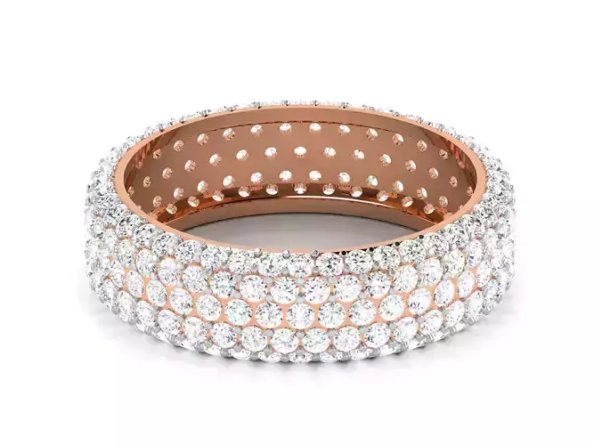 Diamond Band Ring 3dm render detail  3D print model