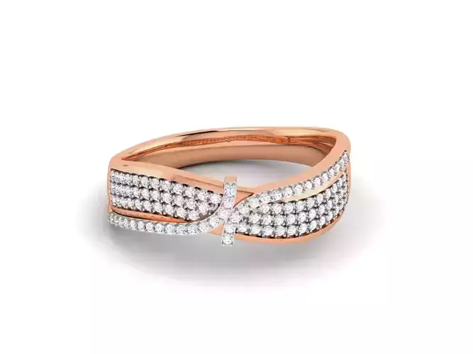 Diamond Band Ring 3dm render detail  3D print model