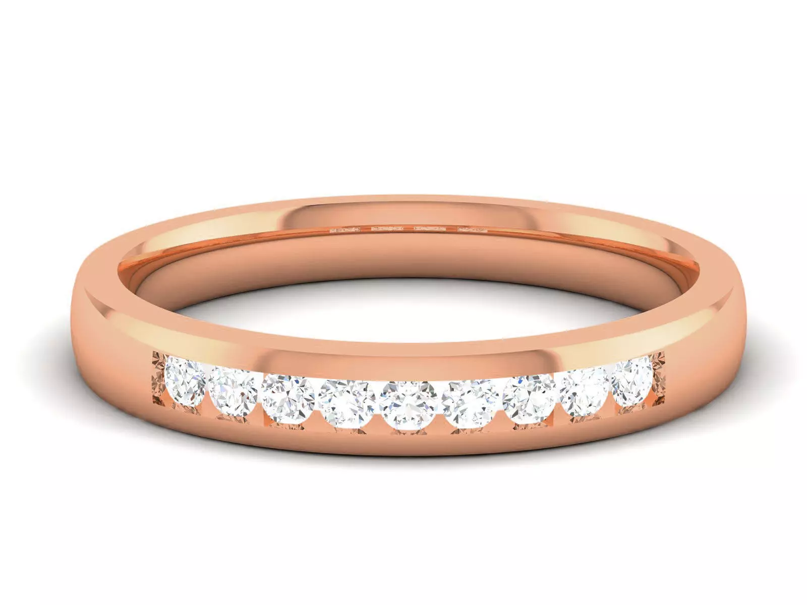 Diamond Band Ring 3dm render detail 3D print model_0