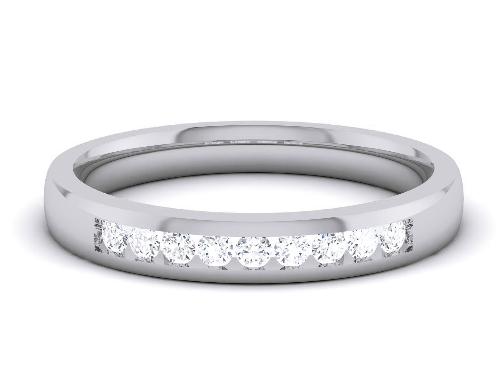 Diamond Band Ring 3dm render detail 3D print model_2