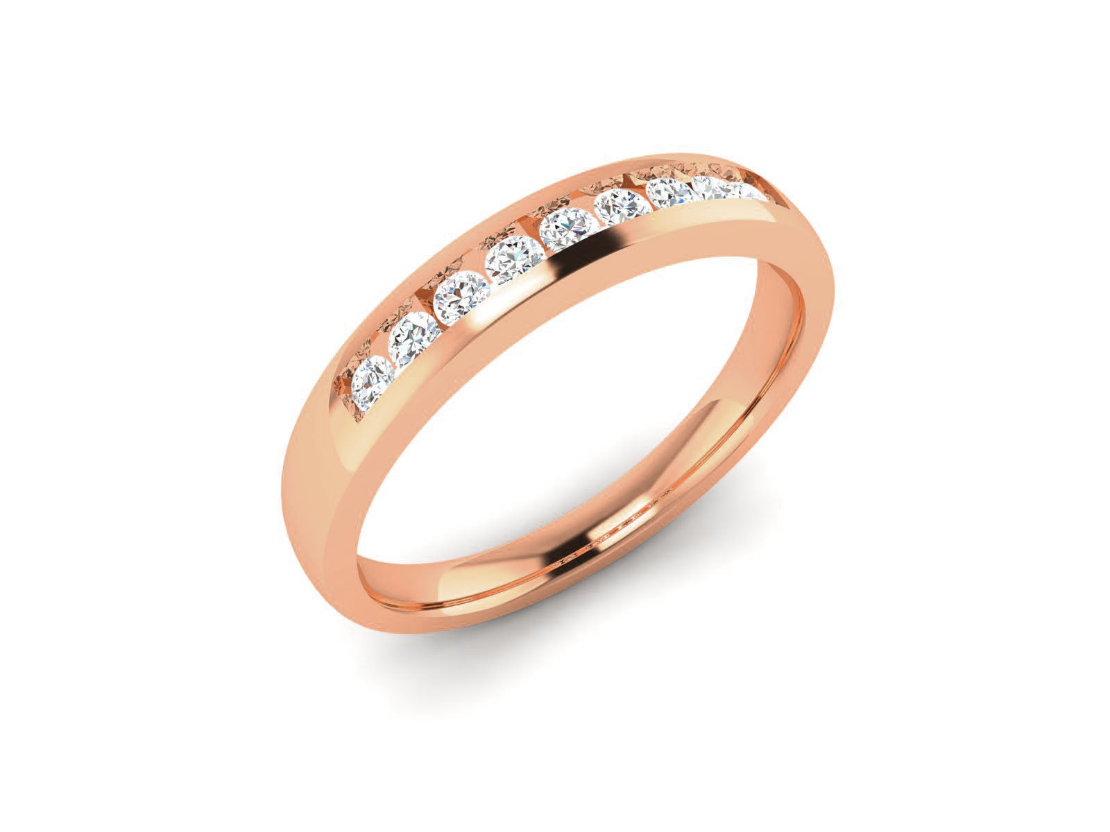 Diamond Band Ring 3dm render detail 3D print model_17