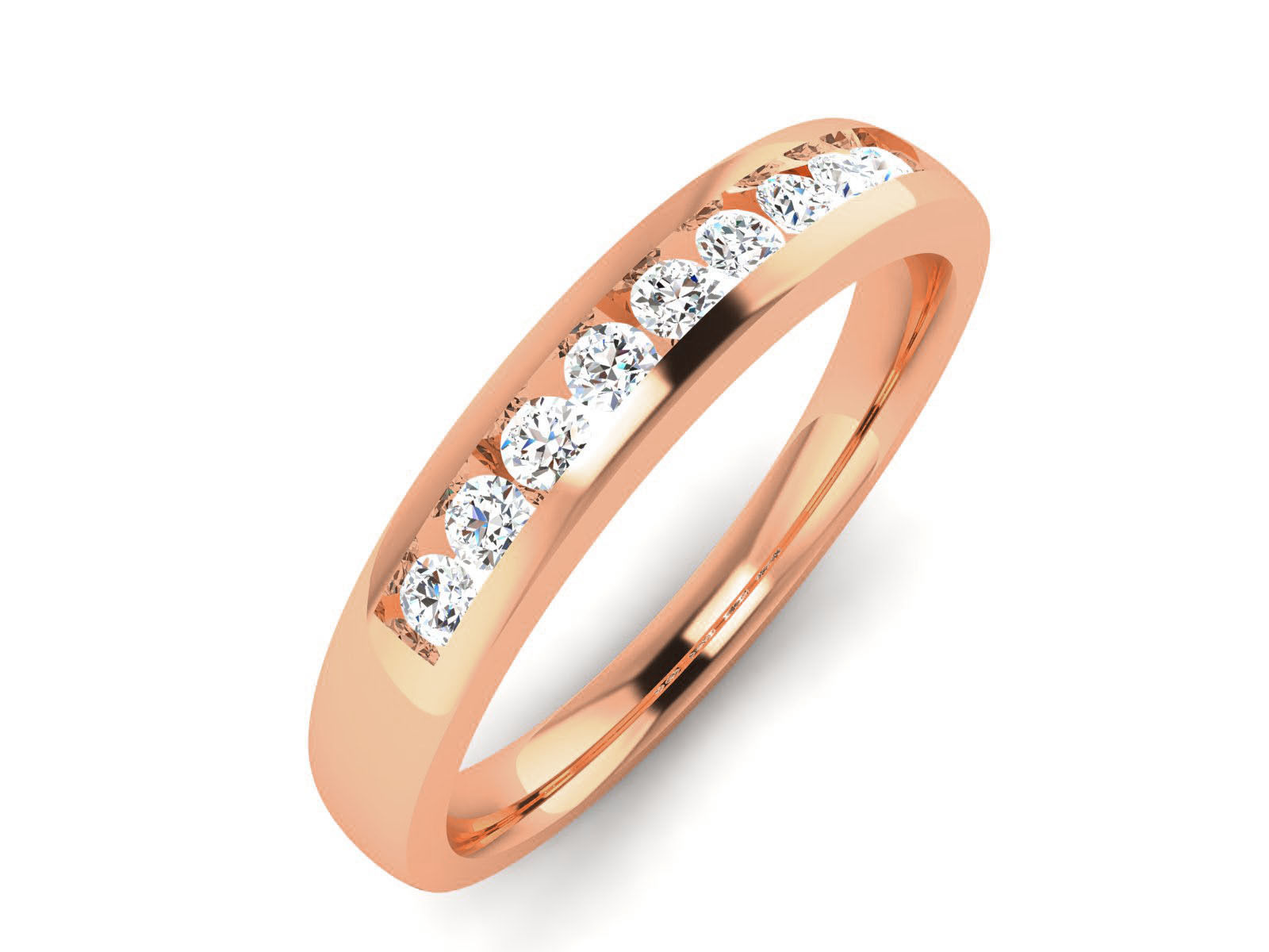 Diamond Band Ring 3dm render detail 3D print model_5