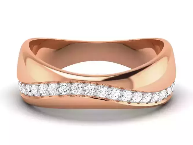 Diamond Band Ring 3dm render detail  3D print model